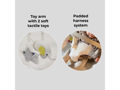 My Babiie Baby Bouncer - Grey | Baby Snooze