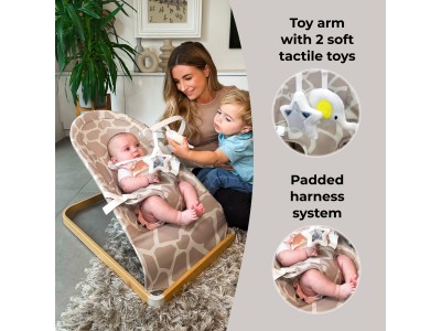 My Babiie Baby Bouncer - Giraffe | Baby Snooze