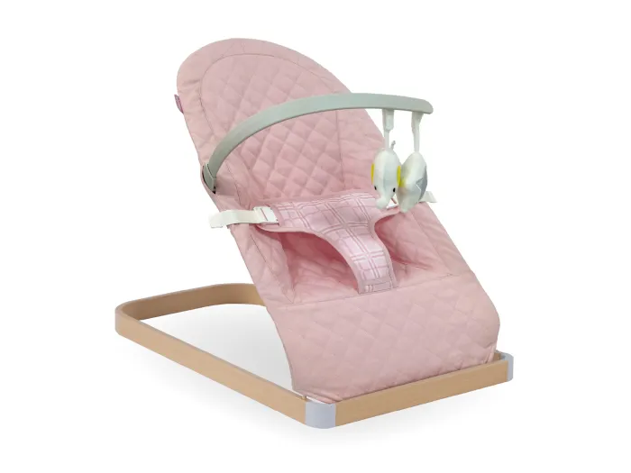 My Babiie Baby Bouncer - Pink Plaid | Baby Snooze