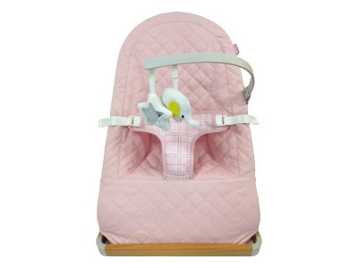 My Babiie Baby Bouncer - Pink Plaid | Baby Snooze