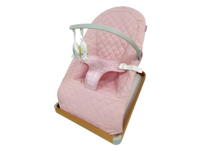My Babiie Baby Bouncer - Pink Plaid | Baby Snooze
