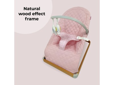 My Babiie Baby Bouncer - Pink Plaid | Baby Snooze