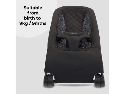 My Babiie Reclining Baby Bouncer - Black | Baby Snooze