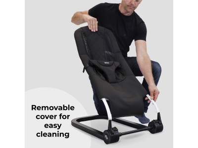 My Babiie Reclining Baby Bouncer - Black | Baby Snooze