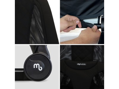 My Babiie Reclining Baby Bouncer - Black | Baby Snooze