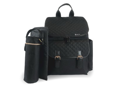 Backpack Changing Bag - Black Quilted | My Babiie