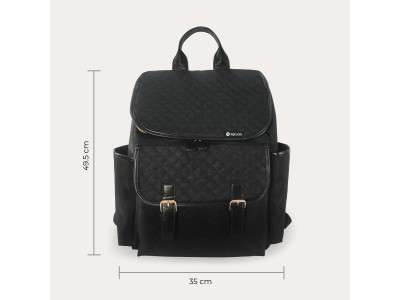 Backpack Changing Bag - Black Quilted | My Babiie