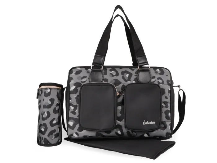 My Babiie Deluxe Changing Bag - Black Leopard | Baby Snooze