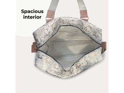 Deluxe Changing Bag - Metallic Rose Gold Marble | My Babiie