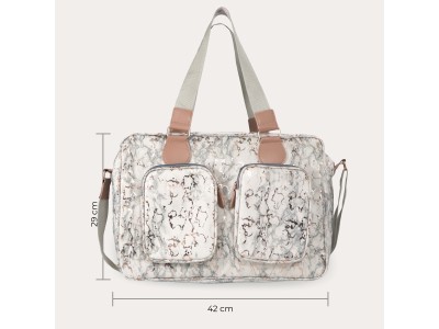 Deluxe Changing Bag - Metallic Rose Gold Marble | My Babiie