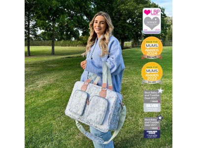 Deluxe Changing Bag - Metallic Rose Gold Marble | My Babiie