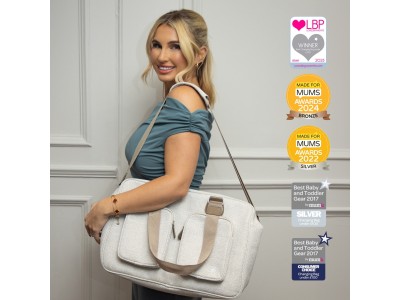 Deluxe Changing Bag - Oatmeal Herringbone | My Babiie