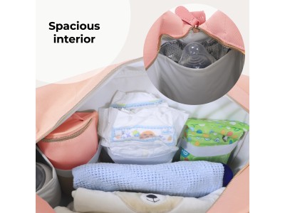 My Babiie Deluxe Changing Bag - Pink Quilted | Baby Snooze