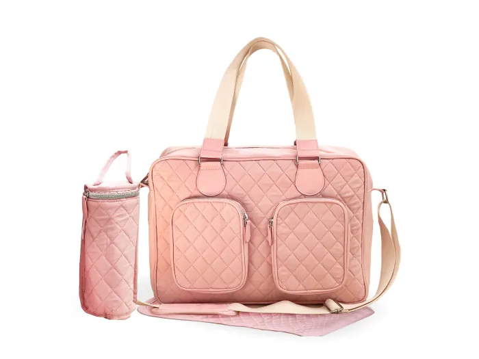 My Babiie Deluxe Changing Bag - Pink Quilted | Baby Snooze