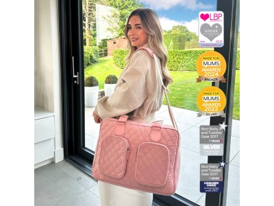 My Babiie Deluxe Changing Bag - Pink Quilted | Baby Snooze