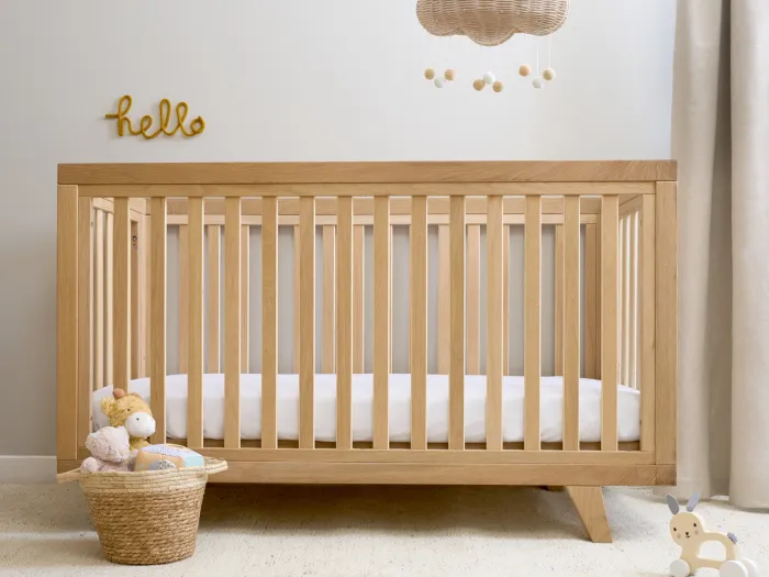 Clair de Lune Oak Cot Bed | Baby Snooze