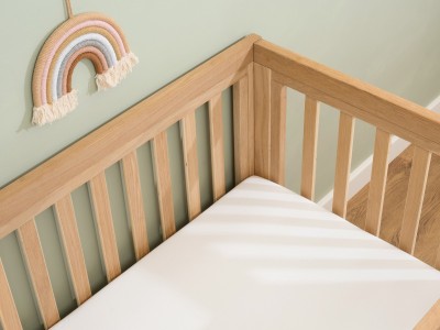 Clair de Lune Oak Cot Bed | Baby Snooze