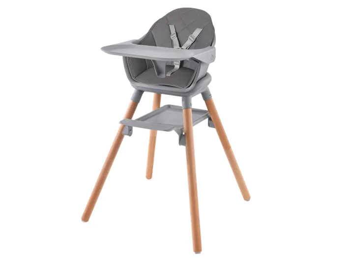 Beige 6in1 High Chair - Natural Grey | Clair de Lune