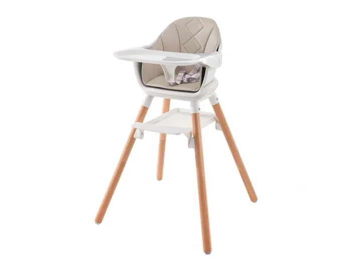 Beige 6in1 High Chair - Natural Beige | Clair de Lune