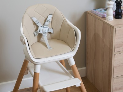 Beige 6in1 High Chair - Natural Beige | Clair de Lune
