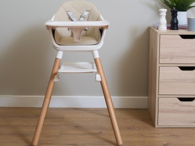 Beige 6in1 High Chair - Natural Beige | Clair de Lune