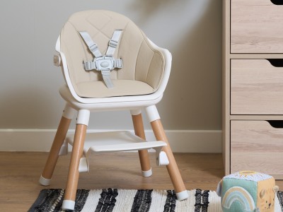 Beige 6in1 High Chair - Natural Beige | Clair de Lune