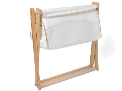 Cream Organic Folding Crib - White | Clair de Lune