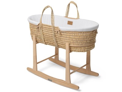 Organic Palm Moses Basket - Cream | Clair de Lune