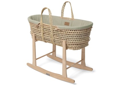 Organic Palm Moses Basket - Sage | Clair de Lune