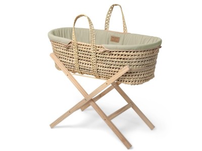 Organic Palm Moses Basket - Sage | Clair de Lune