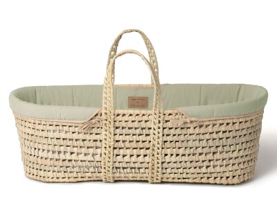 Organic Palm Moses Basket - Sage | Clair de Lune