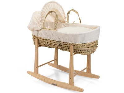 Waffle Palm Moses Basket - Cream | Clair de Lune