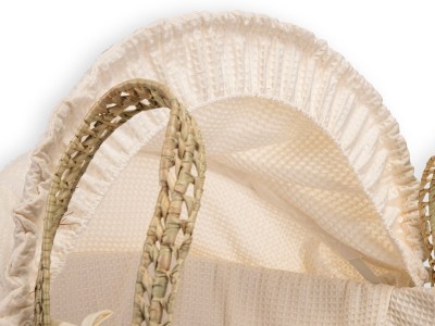 Waffle Palm Moses Basket - Cream | Clair de Lune
