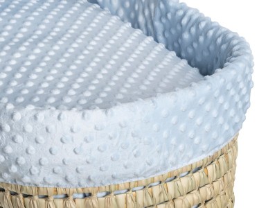 Dimple Palm Moses Basket - Blue | Clair de Lune