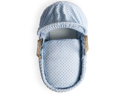 Dimple Palm Moses Basket - Blue | Clair de Lune