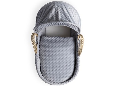 Dimple Palm Moses Basket - Grey | Clair de Lune