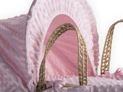 Dimple Palm Moses Basket - Pink | Clair de Lune