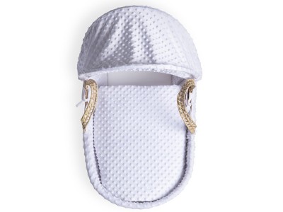 Dimple Palm Moses Basket - White | Clair de Lune