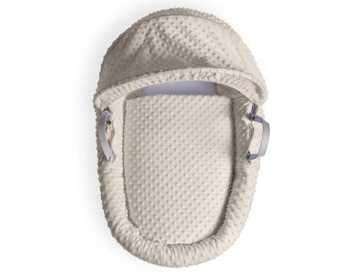 Dimple Grey Wicker Moses Basket - Cream | Clair de Lune