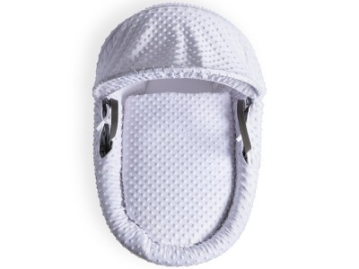 Dimple Grey Wicker Moses Basket - White | Clair de Lune