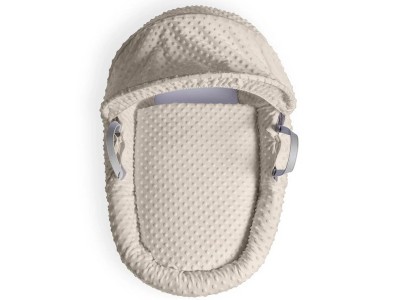 Clair de Lune Dimple White Wicker Moses Basket - Cream