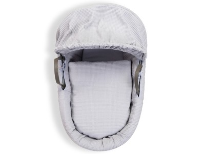 Clair de Lune Waffle Grey Wicker Moses Basket - Grey