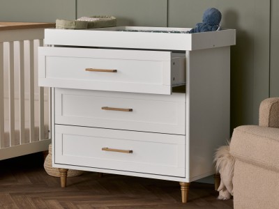 Obaby Orla Changing Unit - White with Natural | Baby Snooze