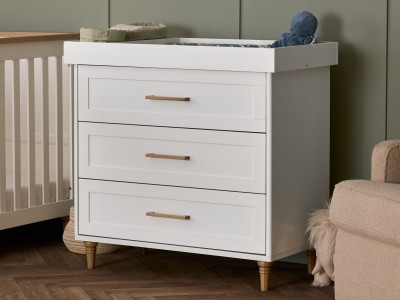 Obaby Orla Changing Unit - White with Natural | Baby Snooze