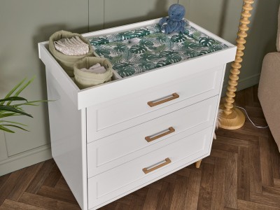 Obaby Orla Changing Unit - White with Natural | Baby Snooze