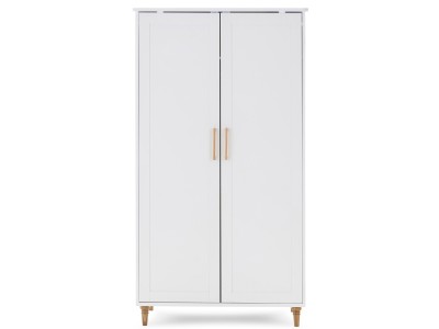 Obaby Orla Double Wardrobe - White with Natural | Baby Snooze