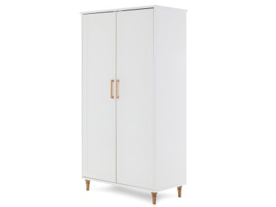 Obaby Orla Double Wardrobe - White with Natural | Baby Snooze