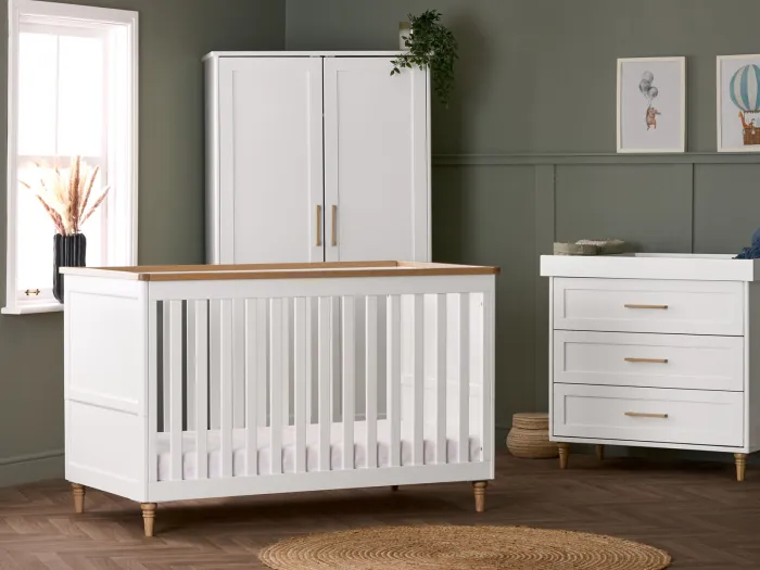 Obaby Orla 3 Piece Room Set - White with Natural