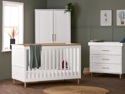 Obaby Orla 3 Piece Room Set - White Natural