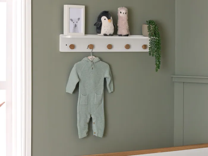 Obaby Orla Wall Shelf - White with Natural